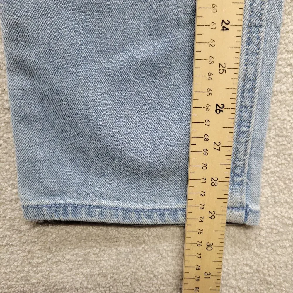 Hollister Low Rise 90s Vintage Straight Jeans Womens W24 L31 Distressed Light